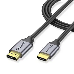 Cáp HDMI I 8K @ 60Hz Qgeem 3/6/10/15ft 48Gbps Arc Siêu Tốc Độ Cao HDM I 2.1 Dây Tương Thích Với TV S5 PS4 Xbox One Series X