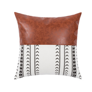 Offre spéciale, Patch d'impression numérique Boho décoratif, housse de coussin <span class=keywords><strong>en</strong></span> <span class=keywords><strong>cuir</strong></span> Pu <span class=keywords><strong>pour</strong></span> <span class=keywords><strong>canapé</strong></span> - Product Image 5