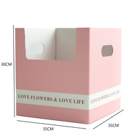 Boîte en carton ondulé pour plantes en pot, vase, boîte à fleurs, livraison de fleurs, boîte portable pour plantes en pot, emballage pour arrangement floral