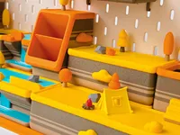Système de rangement de papeterie modulaire en PLA imprimé en 3D, thème camping d'automne ludique et assemblable, pour organiser votre bureau