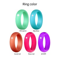 10 pièces Pack 5.7mm de large 2mm d'épaisseur femmes hommes élastique anneau fiançailles pavé pierre Silicone anneau pour mariage
