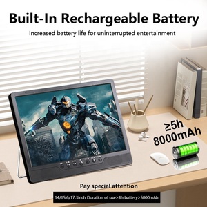 Petit téléviseur numérique LED LCD portable HDTV 14 15 16 17 18 19 20 pouces HD rechargeable pour la cuisine avec VGA USB, téléviseur portable pour la cuisine - Product Image 2