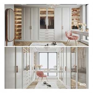 Custom High End Modern Foldable European Solid Wood Walk-in Closet Cabinets - Product Image 5