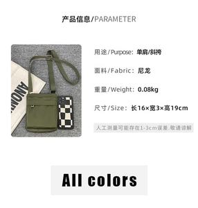Outdoor Japanese Style Waterproof Nylon <b>Small</b> Phone <b>Shoulder</b> <b>Bag</b> Unisex Minimalist Multifunction Daily Student Crossbody <b>Bag</b> - Product Image 4
