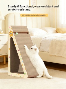 Katzen-Kratzbrett Verschleißfest Staubfrei Selbstunterhaltend Langeweile-Bekämpfung Vertikales Dreieckiges Katzen-Krallenbrett Katzenbett - Product Image 1