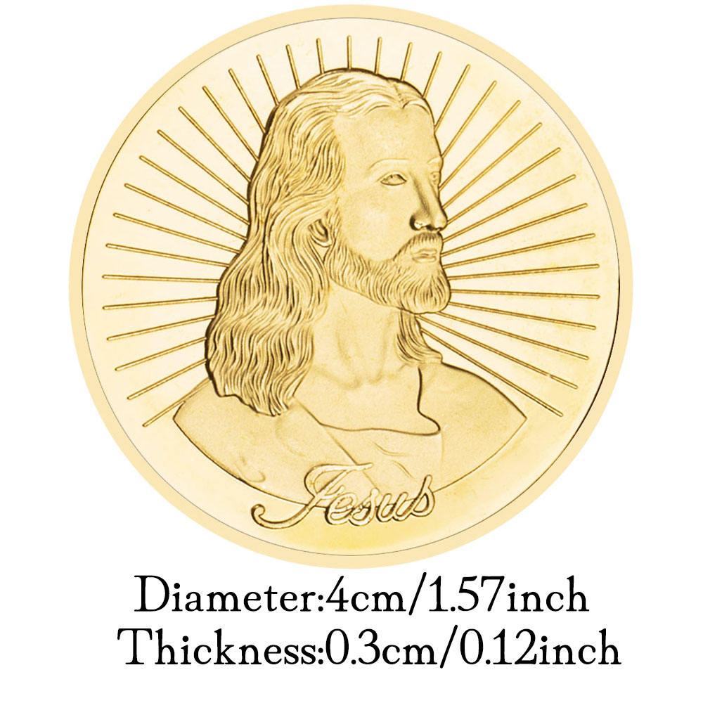 Jesus Sun Souvenir Coin - Gold Plated Commemorative