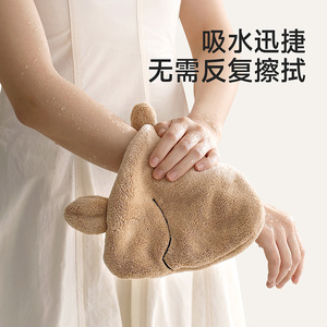 FaSoLa Cartoon Hand <b>Towel</b> Brown Puppy Design Absorbent <b>Quick</b> <b>Drying</b> Kitchen Bathroom Use - Product Image 5