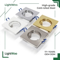 Boîtier encastré rond pour spots GU10 MR16 G5.3, compatible ampoules halogènes, supports de lampe, bases pour projets commerciaux et résidentiels