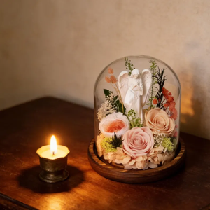 Rosa Eterna Sotto Cupola, Fiore Preservato, <span class=keywords><strong>Regalo</strong></span> Romantico per Moglie, <span class=keywords><strong>Fidanzata</strong></span>, <span class=keywords><strong>Anniversario</strong></span>, Compleanno - Product Image 1