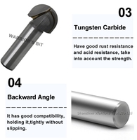 Warrior's Bit Shank bulat 1/2 inci, pemotong bola bulat 22mm untuk alat pertukangan