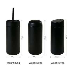 Lot de Bouteilles Isothermes Anti-Fuite de 450 <span class=keywords><strong>ml</strong></span> avec 3 Couvercles – Cadeau d'Entreprise Promotionnel – Coffret de Tasses en Acier Inoxydable - Product Image 6