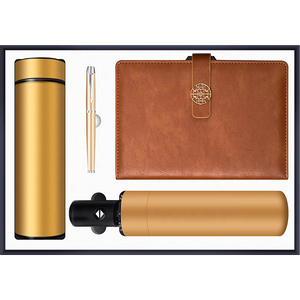 豪华礼品盒 商务礼品套装 自动雨伞 带徽标保温瓶 + A5笔记本 + 笔 促销活动 商务 - Product Image 5