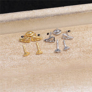 Pendentif en forme de canard baroque argenté, base vide, pendentif en perle irrégulière, accessoire de bricolage, 5623, perles multi-corps en vrac - Product Image 4