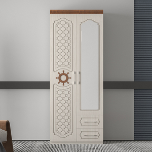 Wholesale Large 2-door Wardrobe with Moq <strong>50</strong> Set Customizable Inside Wooden Bedroom <strong>Closet</strong> 15mm MDF Wardrobe Bedroom - Product Image 1