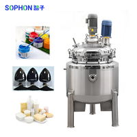 Mélangeur-disperseur de pâte à haute viscosité SOPHON, système d'homogénéisation industriel 100L, cuve de mélange à double enveloppe en acier inoxydable