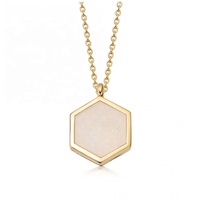 Vente flash, collier rétro, luxe léger, argent 925, or 18 carats, décoration en pierre de lune, émeraude, obsidienne, médaillon jaune