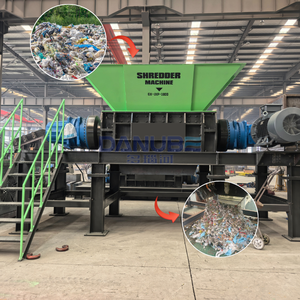 New Model Industrial Scrap Metal Shredder Double Shaft Shredder <b>Machine</b>/Industrial Material Shredding Unit - Product Image 1