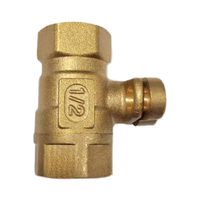 Vanne à boisseau sphérique en laiton forgé haute pression avec clapet anti-retour à filetage interne à contrôle verrouillable pour l'eau OEM personnalisable