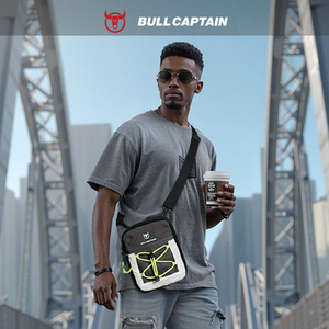 BULLCAPTAIN กระเป๋ากันน้ำสำหรับผู้หญิงผู้ชายกระเป๋าสะพายไหล่แฟชั่นลำลองฟิตเนสกีฬาการเดินทางกระเป๋าเก็บโทรศัพท์มือถือ - Product Image 6