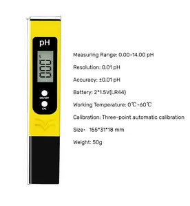 Kit di test dell'acqua di alta qualità per acqua potabile TDS meter digital water tester phmetro digital PH TDS Combo