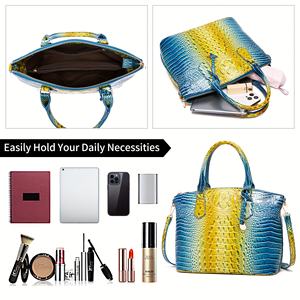 Phụ Nữ Cổ Điển Túi Xách Tay Chất Lượng Cao PU Da Vai Túi Hàng Đầu Xử Lý Ví Cá Sấu Mô Hình Túi Xách Cho Phụ Nữ Sang Trọng - Product Image 3