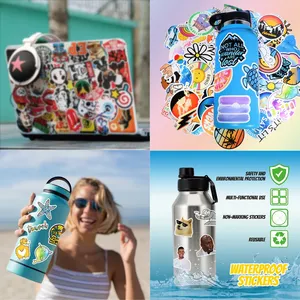 Pegatina troquelada de Anime de dibujos animados personalizada a prueba de agua, diseña tu LOGOTIPO, perfecto para decoración de portátiles, equipajes y ventanas - Product Image 6