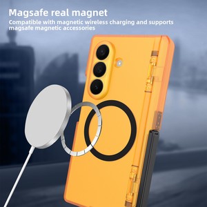 Étui de protection pour Samsung Galaxy Z Fold 7 avec support magnétique sans fil invisible, transparent givré et antichoc - Product Image 5