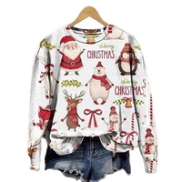 Nouveau Pull Décontracté et Tendance pour Femme en Tissu Air Layer avec Impression Numérique 3D Arbre de Noël et Fourrure de Lapin – Collection Automne Hiver 2026