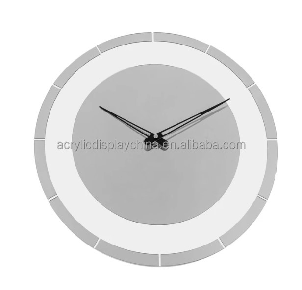 Заводская оптовая торговля, самый дешевый 16 дюймов metalucite часы круг настроить акриловые настенные часы