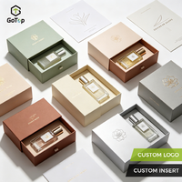 Caja de Embalaje Deslizante de Color Mate Certificada, Elegante Caja de Cartón Rígido con Cajón, Caja de Lujo para Set de Cosméticos con Tiradores