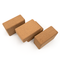 Fabrikpreis Private Label Umweltfreundliches 100% Natürliches Premium Holz-Kork Bio-Yoga-Block-Set für Übungen