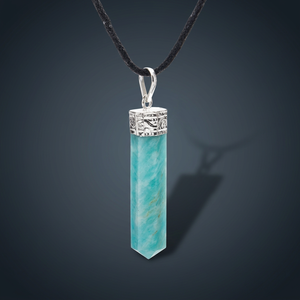 Pendentif Crayon en Amazonite en Gros, Agate Mirani, Pierre Précieuse, Thème Féerique, Cadeau en Cristal, Décoration d'Intérieur, Gujarat - Product Image 3