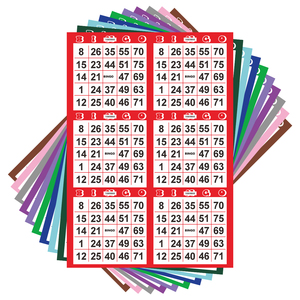 Cartes de <span class=keywords><strong>bingo</strong></span> personnalisées populaires <span class=keywords><strong>à</strong></span> 75 boules, conception d'impression numérique gratuite avec papier cartonné offset couché kraft - Product Image 2