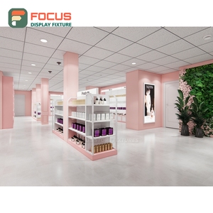 Luxury Hair Extension Display Cabinet Glass Door Lockable Drawer Multi Tier Shelf Display Cabinet Unit - Product Image 5