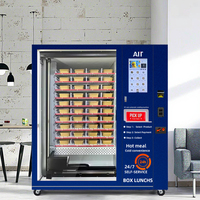 Distributeur automatique de repas en boîte prêt à manger, réfrigéré, chauffé au micro-ondes, pour les employés d'usine, avec fonction SDK
