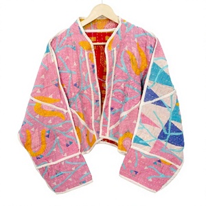 new arrival Cotton Designer <b>Kantha</b> <b>Jacket</b> Multi Color Ethnic Style Embroidery with open closure Handmade Vintage <b>kantha</b> <b>jacket</b> - Product Image 1