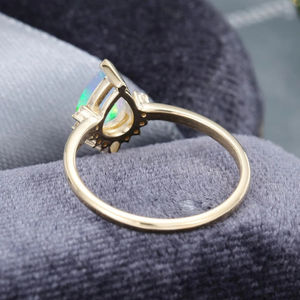 Anillo Vintage de ópalo, corona, aniversario, regalo de cumpleaños - Product Image 4