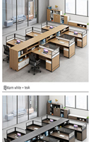 Poste de travail modulaire de haute qualité, moderne et écologique, pour 6 personnes, avec cloison de bureau et espace ouvert