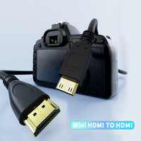 Kabel HDMI Rohs Original Konektor High Speed Pendek Mini HDMI Male ke HDMI Male 1.5m untuk Kamera