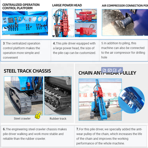Máquina Hincadora de Pilotes para Paneles Solares Hincadora Hidráulica Martillo Vibratorio Fotovoltaico Mini Hincadora de Pilotes - Product Image 2