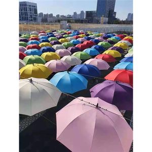 Parapluie droit coloré en polyester 190T, décoration suspendue, accessoire de fête abordable pour adultes, poignée en plastique, structure métallique - Product Image 4