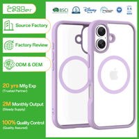 Étui de téléphone personnalisable Soonleader hybride transparent, antichoc, fin, magnétique, en TPU+PC pour 17