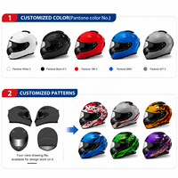 Casque de moto modulaire certifié ECE avec double visière anti-buée et ventilée pour la ville et le tourisme