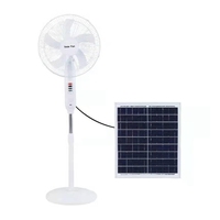 Vente en gros 16 pouces 12V ventilateur solaire ventilateur rechargeable à énergie solaire prix bon marché ventilateur solaire sur pied avec panneau et lumière LED
