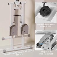 Steppeur d'escalade vertical compact et pliable pour la maison, en acier allié et plastique, pour un entraînement cardio complet du corps