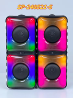 Altavoz de Karaoke, Altavoces Grandes para Fiestas al Aire Libre, Altavoz Bluetooth Dual de 4 Pulgadas con Micrófono para KTV Familiar