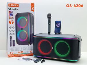 New <strong>QS</strong>-6206 Party <strong>Speakers</strong> Dual 6.5 Inch TWS Blue Tooth Music Baffles Rechargeable Outdoor Wireless DJ Karaoke Sound Box Karaoke - Product Image 6