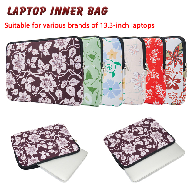 Heat Transfer Printing Foam Laptop Sleeve with Zipper Closure for 13" 14" 15.6" 16-Inch Notebooks