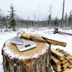 热销工业求生野营斧头战术战斧碳钢刀片木柄户外徒步狩猎用 - Product Image 6