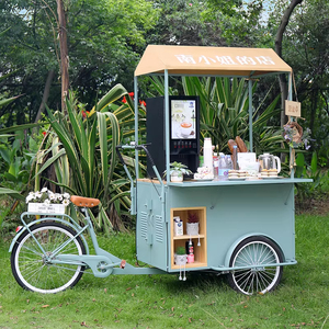 Iron <span class=keywords><strong>Art</strong></span> Flower <span class=keywords><strong>Cart</strong></span> Commercial Outdoor Stall Multi-Functional Stall <span class=keywords><strong>Mobile</strong></span> Sales Dining Coffee Cycling Bicycle Food <span class=keywords><strong>Cart</strong></span> - Product Image 1